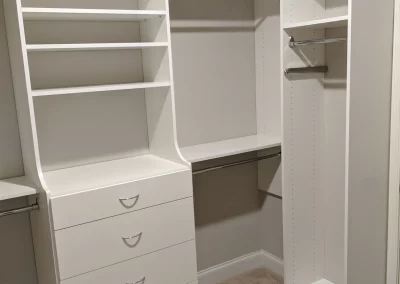 Walk-in Closet Installation Includes Dress Hanging Space