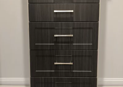 Artic And Licorice Custom Closet System 3 - Front View of Drawers