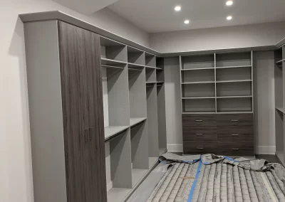 Recent Projects - Ash Colored Custom Closet System Installation