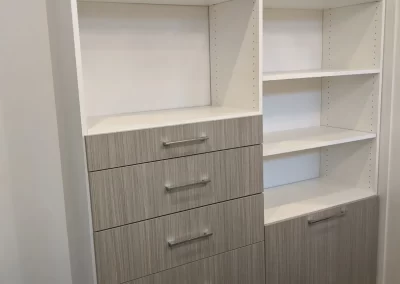 Recent Projects - Custom Closet Drawer and Shelf Combinations In Natural Rustik