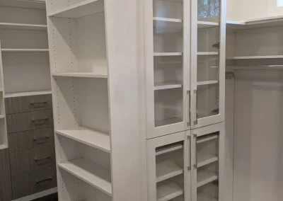 Recent Projects - Custom Closet Shelves with Glass Doors