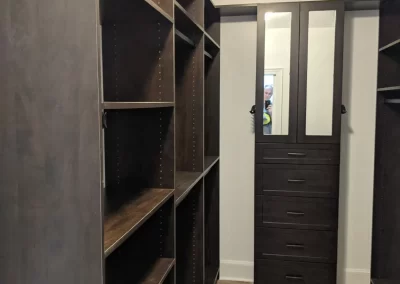 Chocolate Cherry Custom Closet Storage