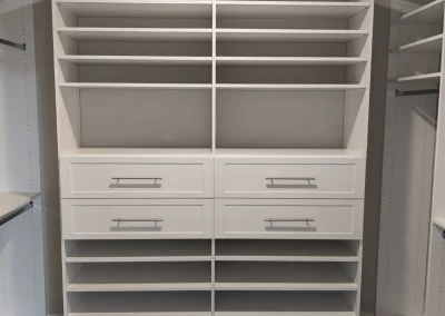 Recent Projects - Custom Adjustable Shelves with Four Drawers