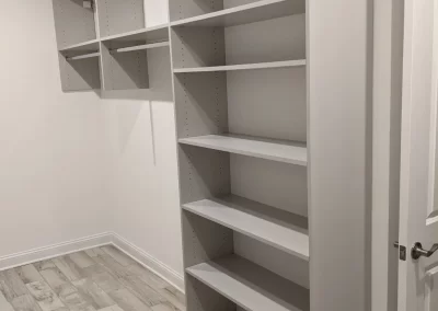 Recent Projects - Contour White Custom Shelves and Hanging Space