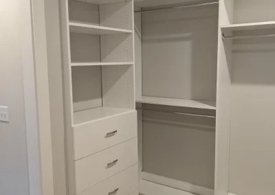 Recent Projects - Custom Closet Drawers and Shelves With Chrome Hardware