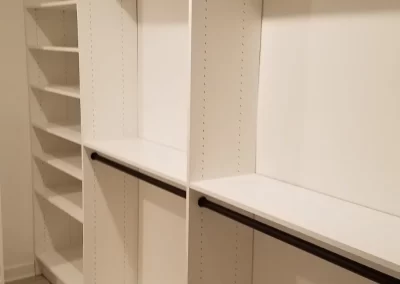 Custom Closet Design With Two Double Hanging Spaces