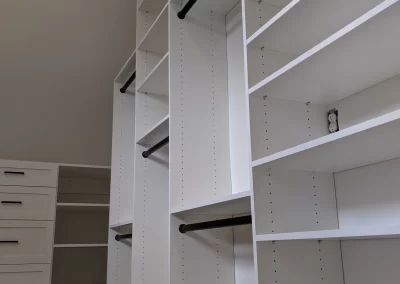 White Custom Closet System Floor To Ceiling Storage