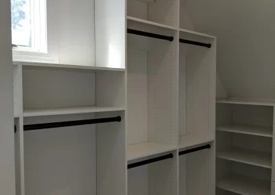 White Custom Closet System Hanging Space