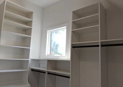 White Custom Closet System with Window