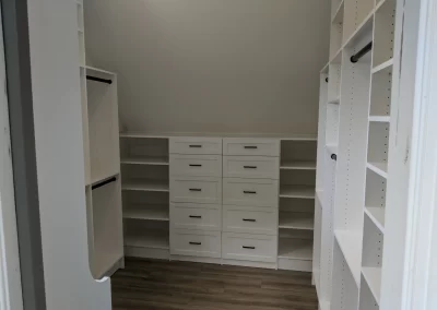 White Custom Closet System Installed