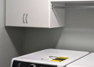 Custom Laundry Room Cabinet with Shelf and Hanging Space