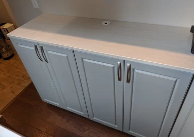 Under Counter Kitchen Cabinets in light gray