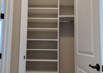 Small Reach-in Closet Storage System Installed