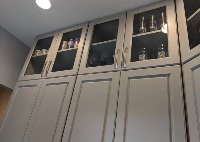 Top Kitchen Pantry Storage with Glass Doors