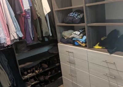 Two Tone Walk In Closet Storage System