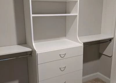 Recent Project - Custom Closet With Raised Pane Drawers And Double Hanging Space 2