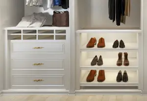 luxury wood drawers and shelves